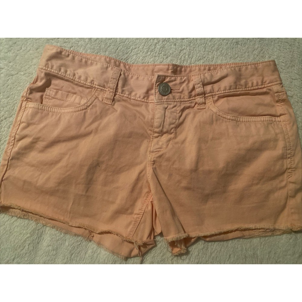 Ann Taylor Loft Chino Shorts Size 24/ 00 Peach Frayed Fringed Hem Pockets